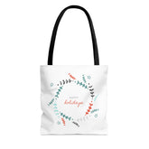 Hapy Holidays Christmas Tote Bags White, Reusable Canvas Tote Bags, Available in Different Size - Infinite Pack
